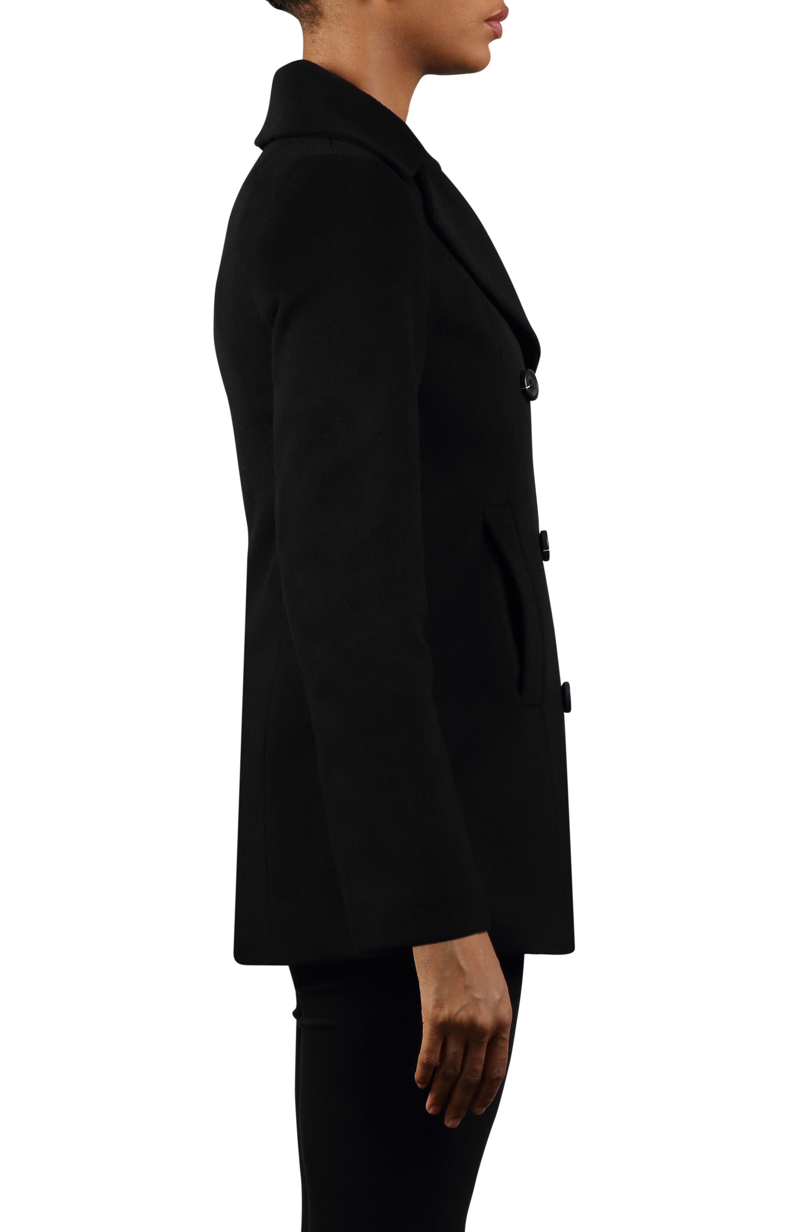 Fleurette Double-Breasted Wool Peacoat 
