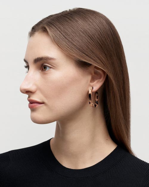 Machete Midi Square Hoops In Abalone