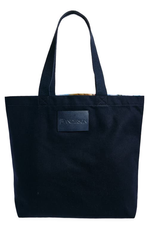 Jw Anderson Camper Print Canvas Tote In Blue
