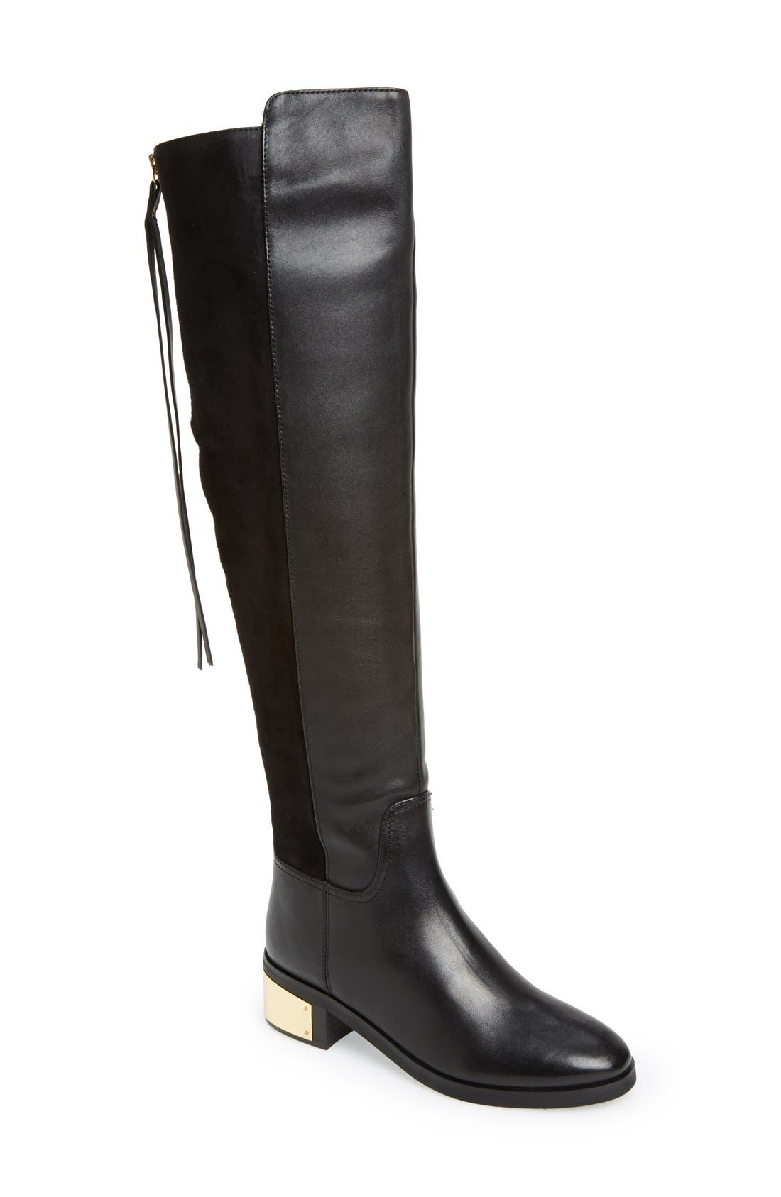 KG by Kurt Geiger 'Wizard' Suede & Leather Knee High Boot (Women