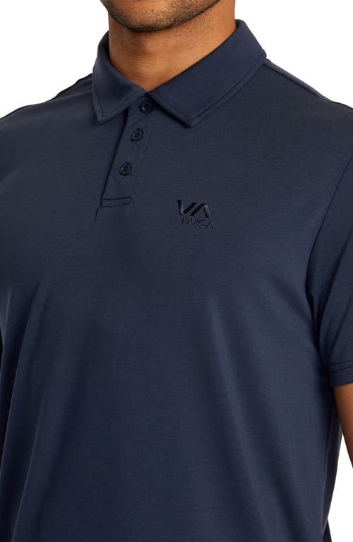 Shop Rvca Balance Performance Polo In Indigo