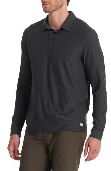 Long-sleeved fleece polo shirt - Man