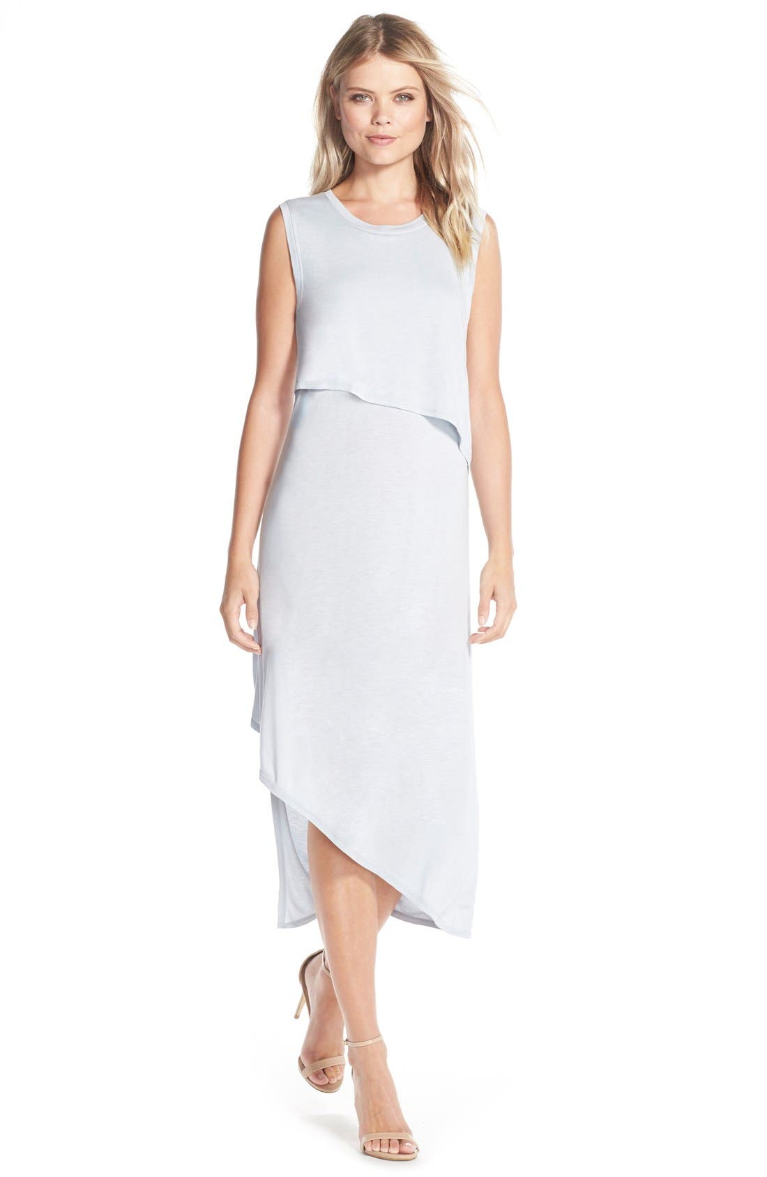 BCBG 'Kyrie' Asymmetrical Jersey Midi Dress Nordstrom