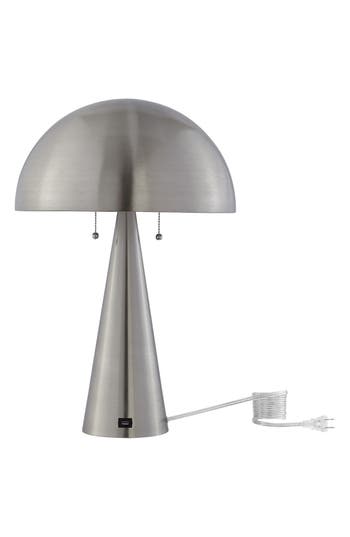 Shop Inspired Home Mushroom Table Lamp In Stainless Steel