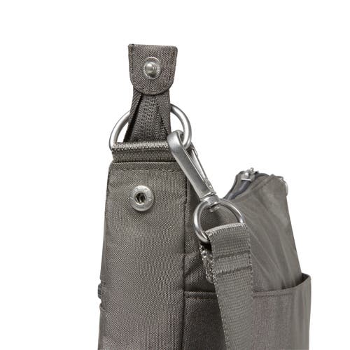 Baggallini Modern Everywhere Slim Crossbody Bag With Rfid Wristlet In Sterling Shimmer