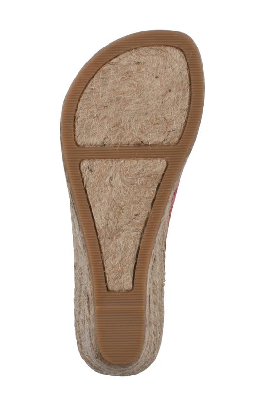 Shop White Mountain Footwear Beaux Espadrille Wedge Sandal In Cruella Red/ Smooth