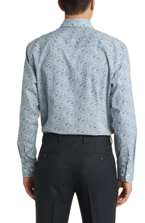 Shop Jack Victor Grayland Floral Dress Shirt In Navy