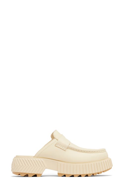 Sorel Ona Ave Penny Loafer Mule In Honey White/ Sea Salt