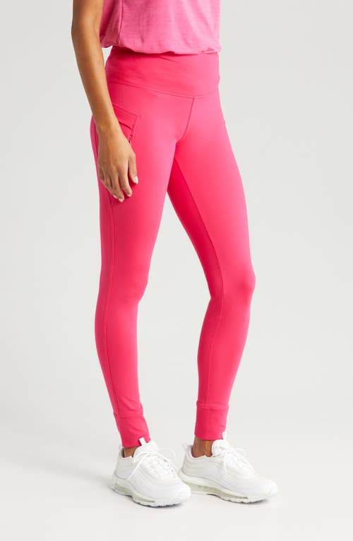 Buy Pink Winter Fleece-Lined Flare Leggings online in Dubai