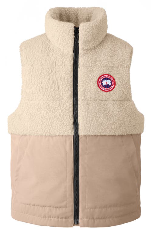 Canada Goose Kids' Elora Water Repellent 650-fill-power Down Vest In Light Tan/tan-tan Clair/tan