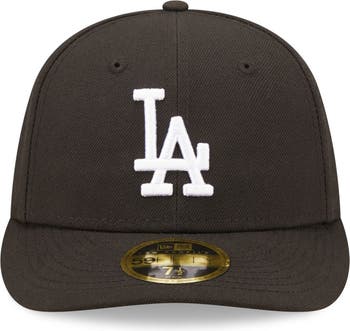 New Era Los Angeles Dodgers 59Fifty Fitted Hat, Adult, Black/White