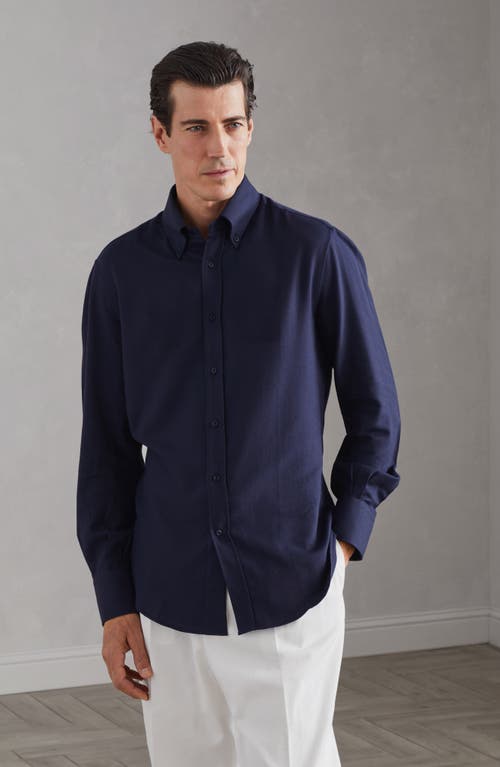 Shop Brunello Cucinelli Twill Shirt In Blue