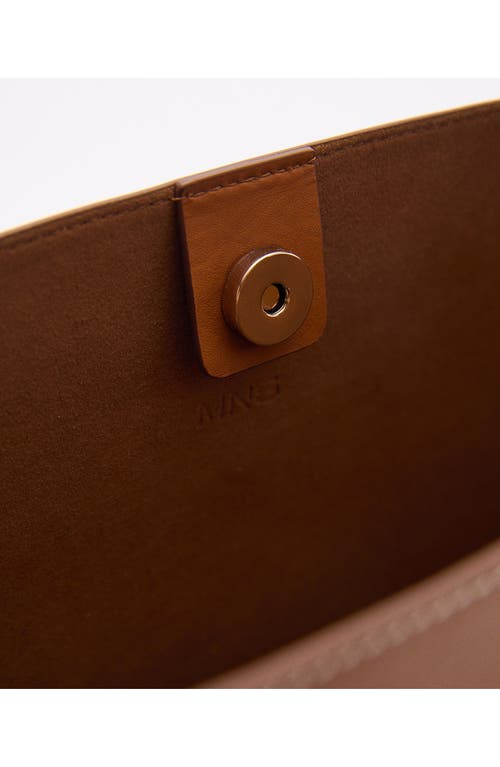 MANGO MANGO LEATHER SHOPPER TOTE