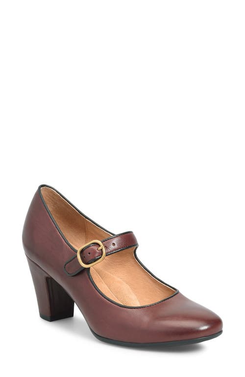 Leslie Mary Jane Pump in Bourbon Red