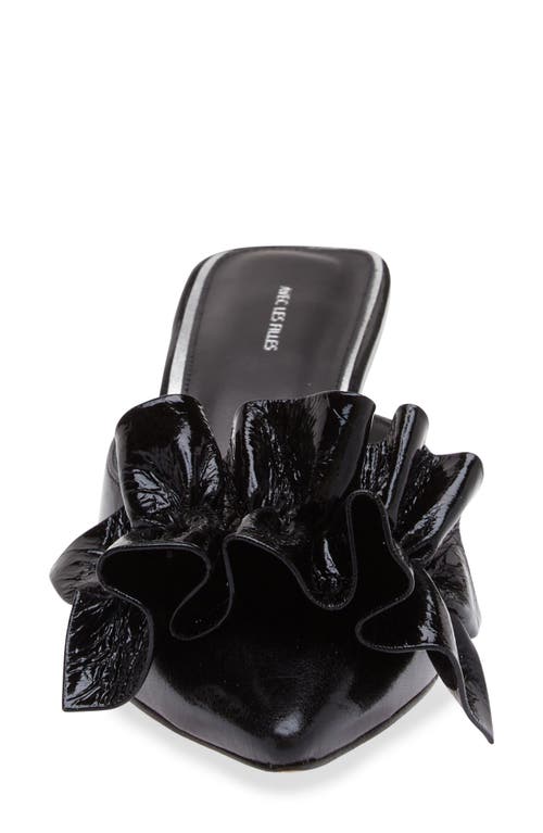 AVEC LES FILLES AVEC LES FILLES BELLA RUFFLE KITTEN HEEL MULE