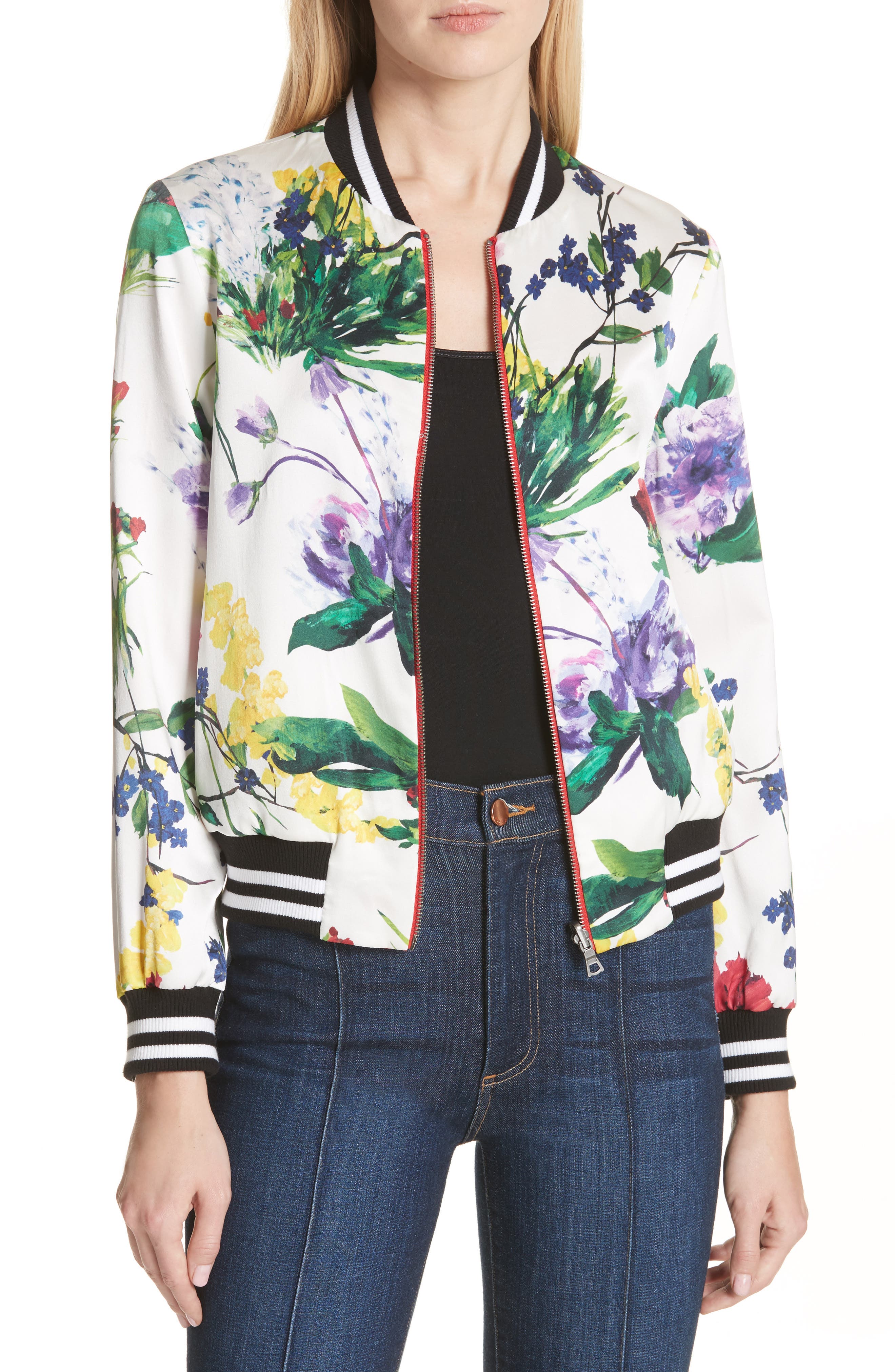 alice and olivia reversible bomber jacket