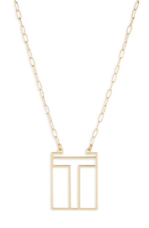 BP. Initial Pendant Necklace in T- Gold