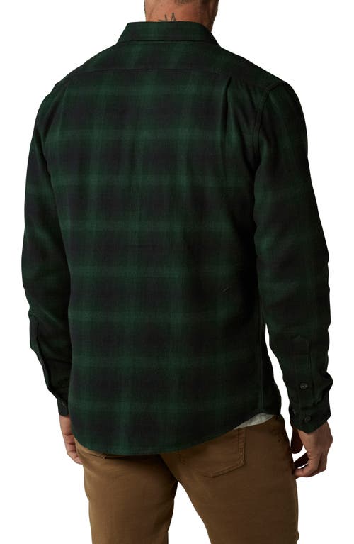 The Normal Brand Louis Heavyweight Flannel Overshirt In Evergreen Plaid