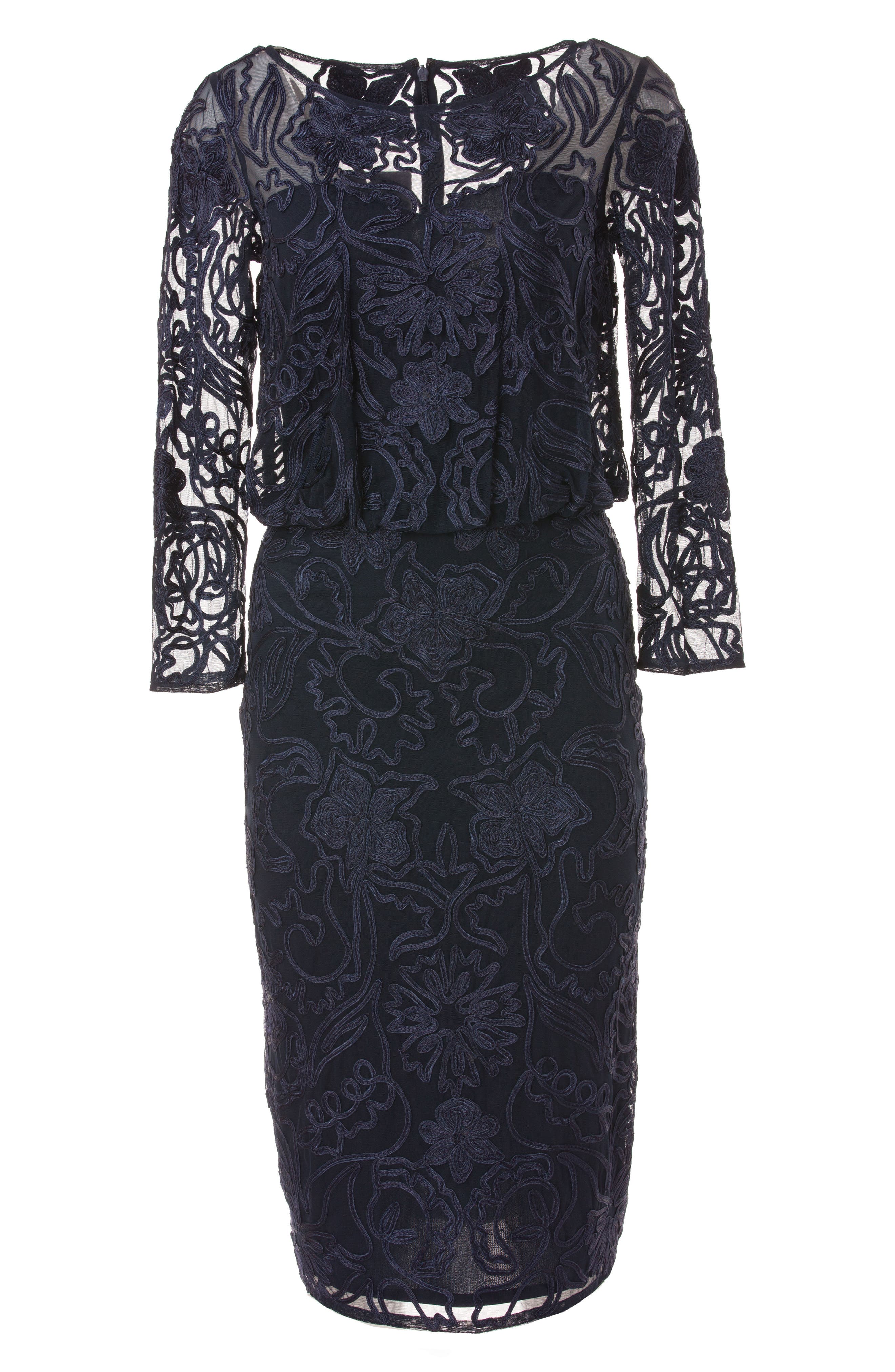 blouson soutache sheath dress