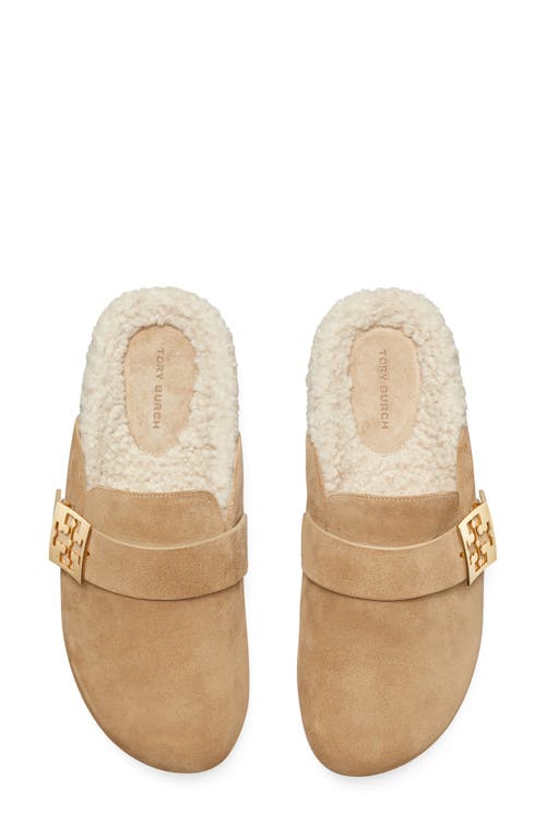 Shop Tory Burch Mellow Genuine Shearling Mule In Noisette/taupe