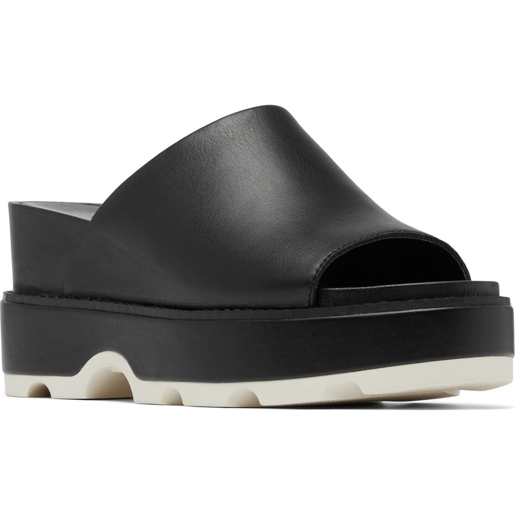 Sorel Joanie Iv Slide Wedge Sandal In Black