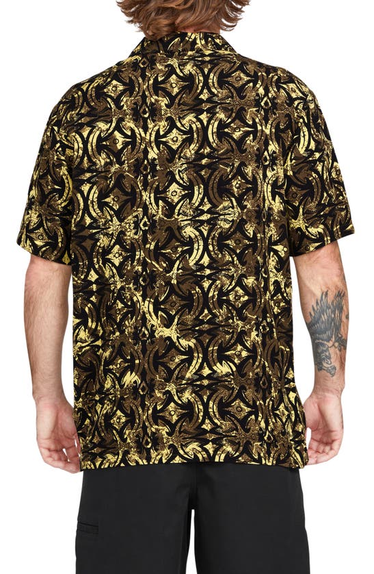 Shop Volcom Bold Moves Camp Shirt In Ginger Brown