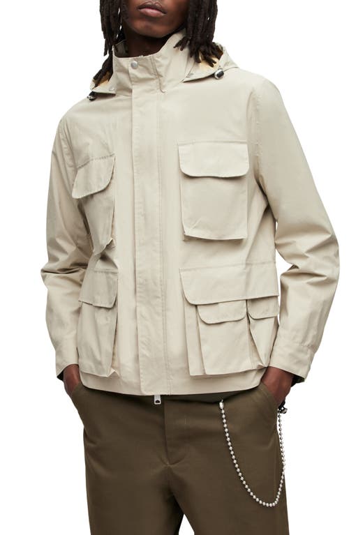 Allsaints Maso Lightweight Tech Water Repellent Jacket In White