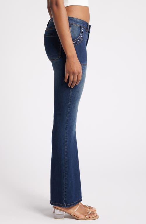 Shop Ptcl Flare Jeans In Dark Indigo