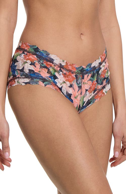 Hanky Panky Printed Signature Lace Boyshort In Wonderous Black