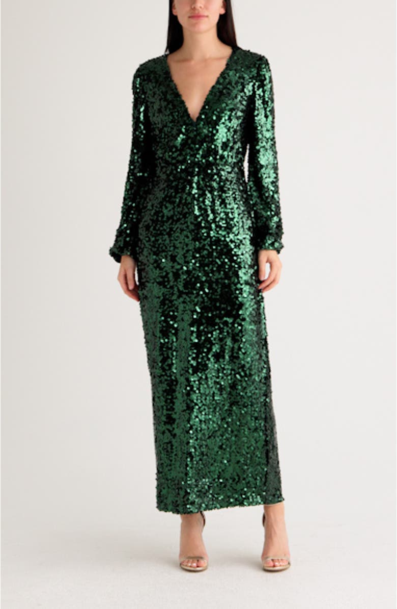 WAYF The Carrie Long Sleeve Sequin Cocktail Dress | Nordstrom