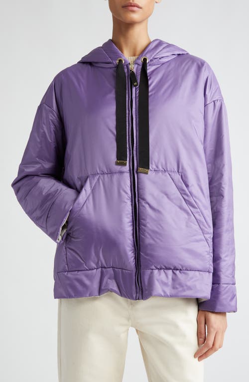 Max Mara Greenbox Reversible Hooded Jacket Lavender at Nordstrom,