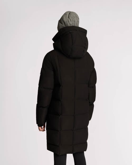 Shop Alpenhaus Cluze Mid-length Puffer With Square Quilting In Black