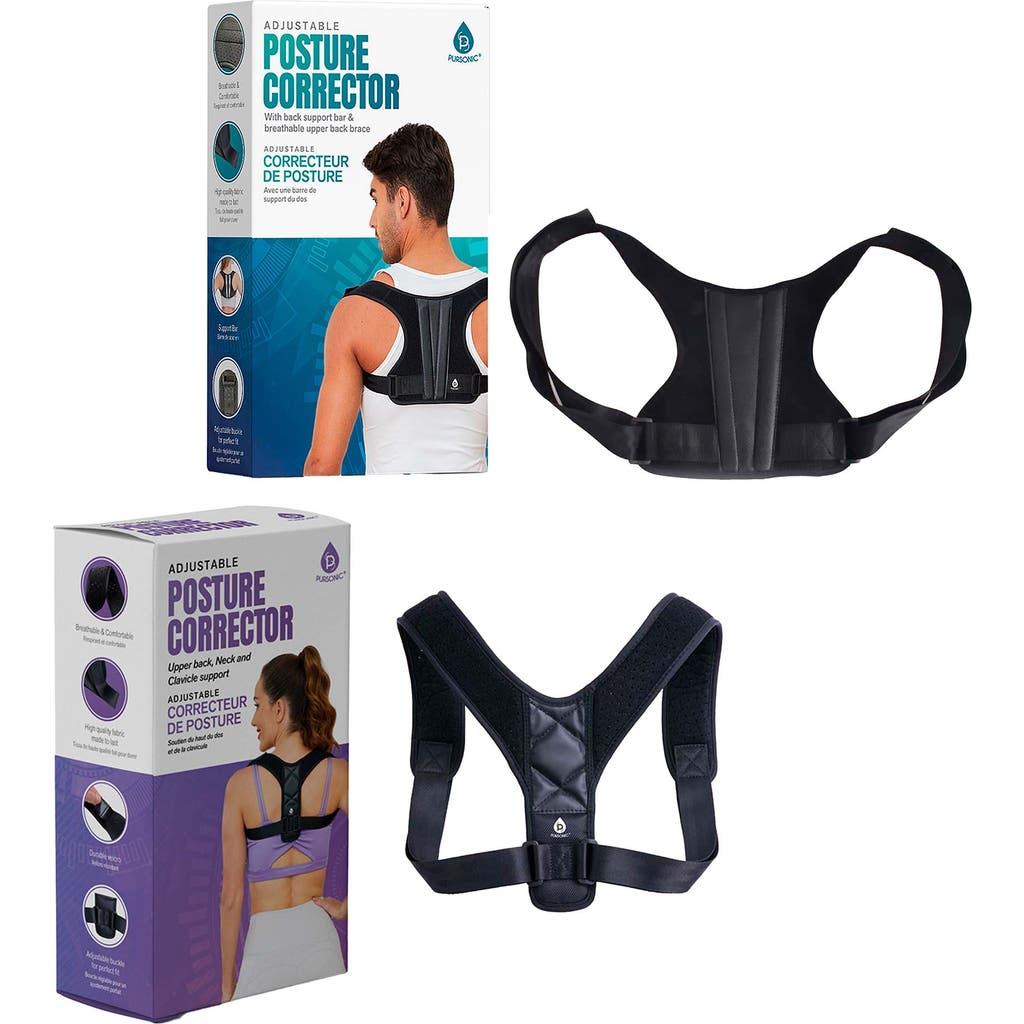 Pursonic Posture Corrector Duo Him And Her In Black