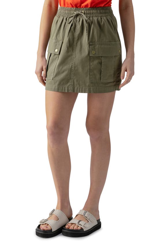 Shop Sanctuary Stretch Cotton Cargo Skirt In Burnt Olive