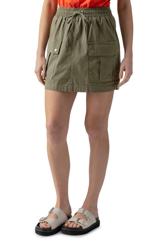 Stretch Cotton Cargo Skirt in Burnt Olive