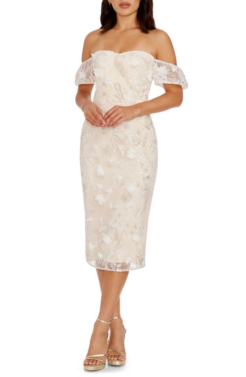 DRESS THE POPULATION DRESS THE POPULATION TARA BEADED FLORAL COCKTAIL DRESS