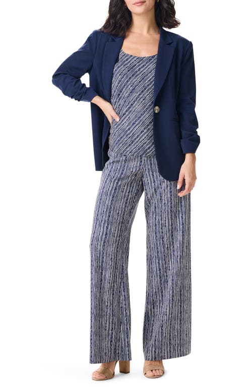 Nic + Zoe Nic+zoe Spring Rain Stripe Wide Leg Pants In Multi