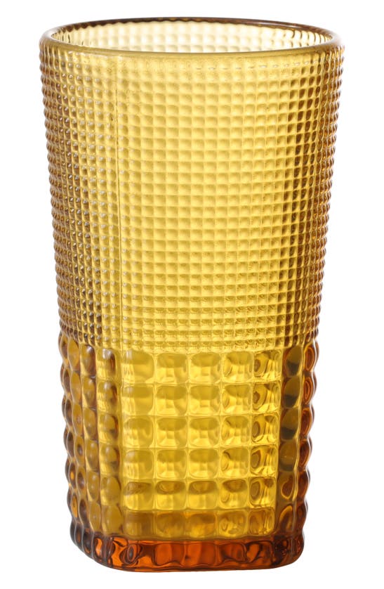 Fortessa Malcolm Set Of 6 Iced Beverage Glasses In Amber