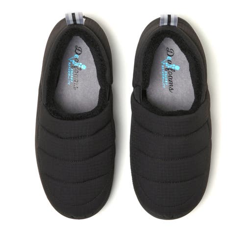 Dearfoams Men's Cullen Ripstop Closed Back Slip On In Black