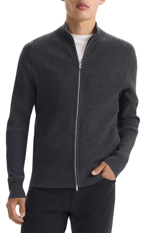 Shop Theory Riland Cable Zip Cardigan In Pestle Melange