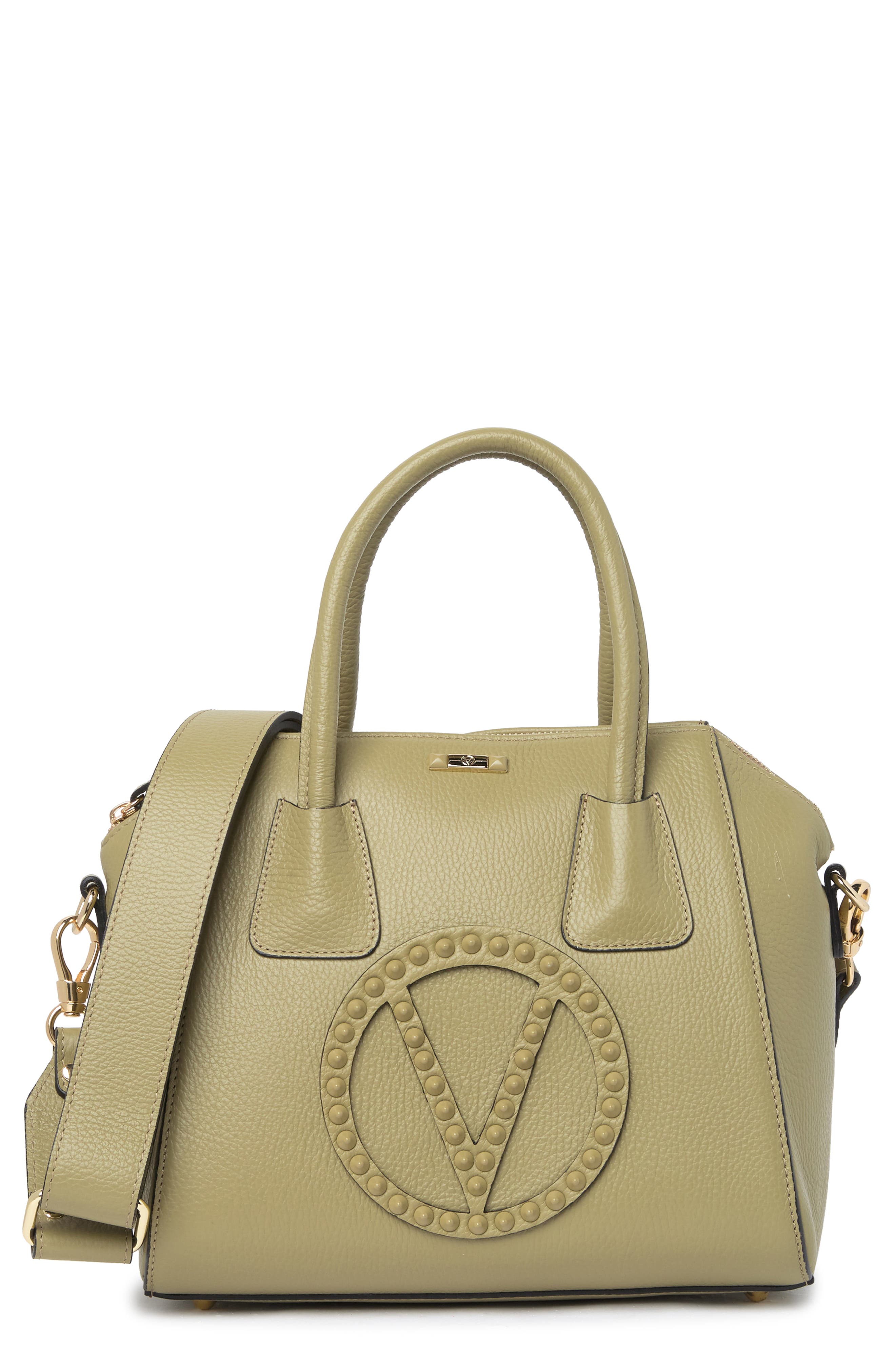 valentino minimi studded leather satchel