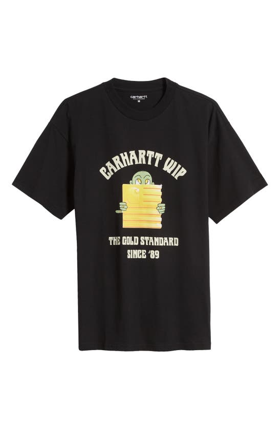 Shop Carhartt Work In Progress Gold Standard Organic Cotton Graphic T-shirt In Black