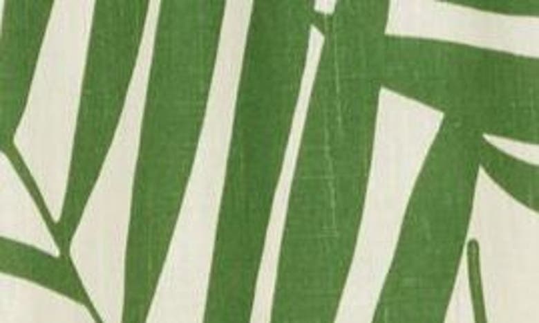 Gemma + Jane Palm Print Pull-on Pants In Cream/ Green