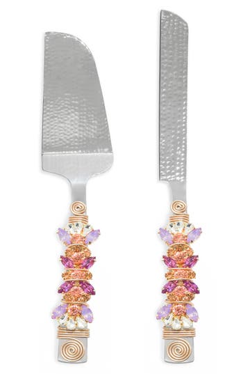 Tiramisu 2-piece Cake Serving Set In Pink/purple