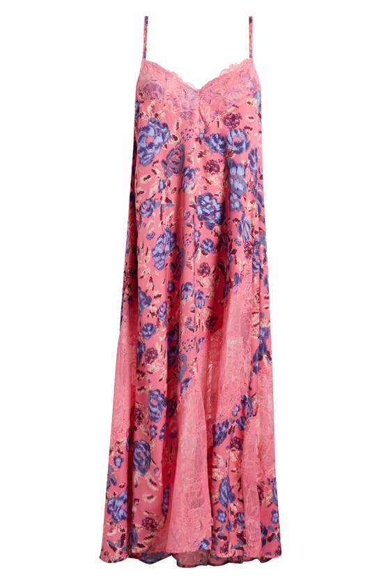 Shop Free People First Date Print Sleeveless Maxi Dress In Sweet Pink Combo
