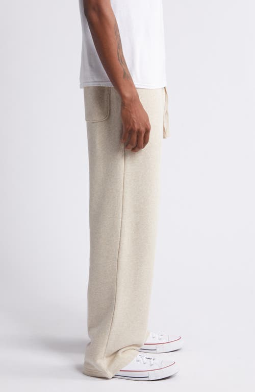 Shop Elwood Core Organic Cotton Straight Leg Sweatpants In Oatmeal