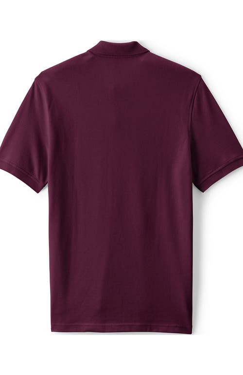 Shop Lands' End School Uniform Young  Short Sleeve Mesh Polo Shirt In Burgundy