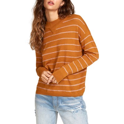 Rvca Tristan Stripe Sweater, Brown