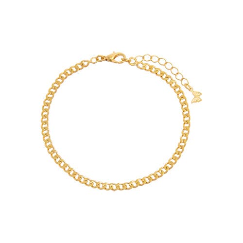 Shop Adina Eden By  Cuban Chain Bracelet In Gold