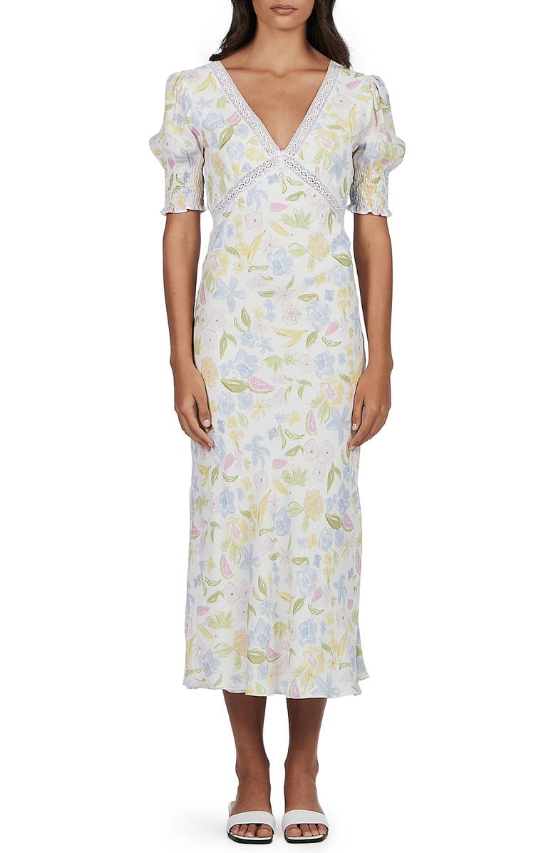 CHARLIE HOLIDAY Lucille Midi Dress, Main, color, CABANA